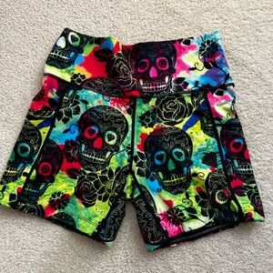 Constantly Varied Gear Multicolor Skull Athletic Shorts 5in